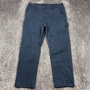 CAT Caterpillar Double Knee Carpenter Pants Men's 38x30 (Fits 36x28) Blue